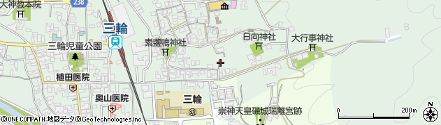 奈良県桜井市三輪75周辺の地図