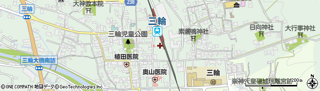 奈良県桜井市三輪349周辺の地図