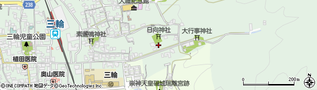 奈良県桜井市三輪116周辺の地図