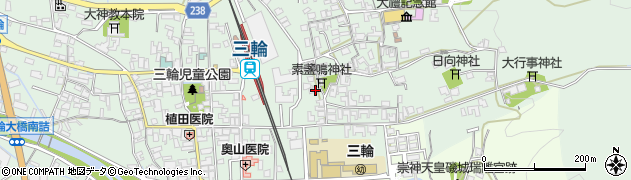 奈良県桜井市三輪324周辺の地図