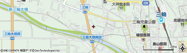 奈良県桜井市三輪963-2周辺の地図