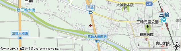 奈良県桜井市三輪992-1周辺の地図