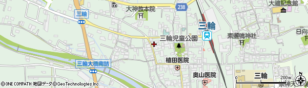 奈良県桜井市三輪553周辺の地図