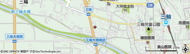 奈良県桜井市三輪970周辺の地図