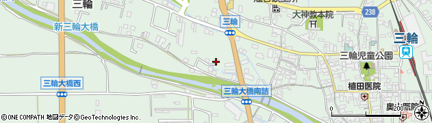 奈良県桜井市三輪991周辺の地図