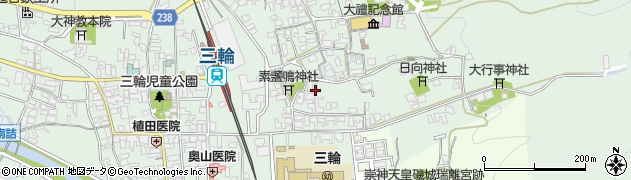 奈良県桜井市三輪294周辺の地図