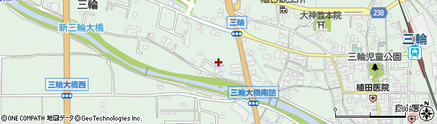 奈良県桜井市三輪991-3周辺の地図