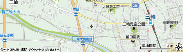 奈良県桜井市三輪625周辺の地図