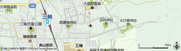 奈良県桜井市三輪71周辺の地図