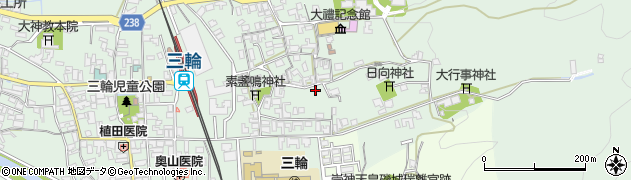 奈良県桜井市三輪277-1周辺の地図