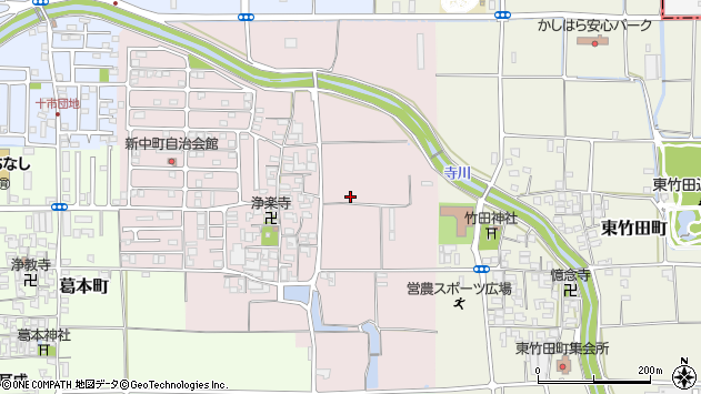 〒634-0009 奈良県橿原市中町の地図