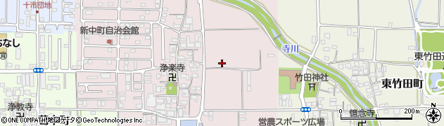 奈良県橿原市中町周辺の地図