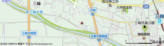 奈良県桜井市三輪990周辺の地図