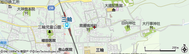 奈良県桜井市三輪296周辺の地図