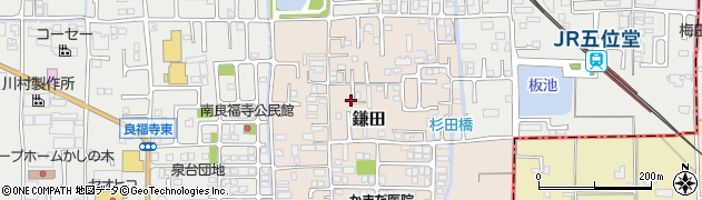 奈良県香芝市鎌田532周辺の地図