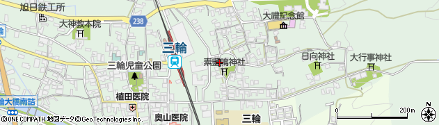 奈良県桜井市三輪311周辺の地図