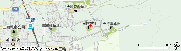 奈良県桜井市三輪124周辺の地図