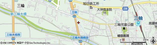 奈良県桜井市三輪424周辺の地図