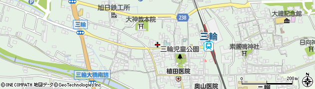 奈良県桜井市三輪393周辺の地図