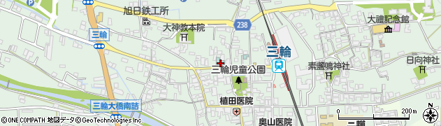 奈良県桜井市三輪459周辺の地図