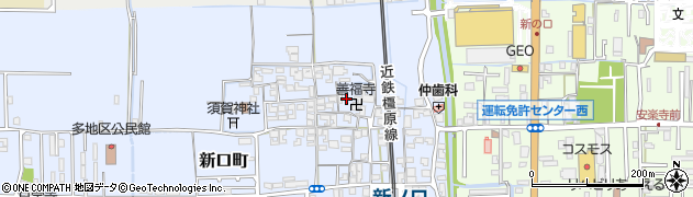 奈良県橿原市新口町449周辺の地図