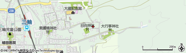 奈良県桜井市三輪132周辺の地図