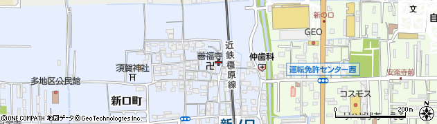 奈良県橿原市新口町455-1周辺の地図