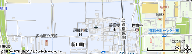 奈良県橿原市新口町427周辺の地図