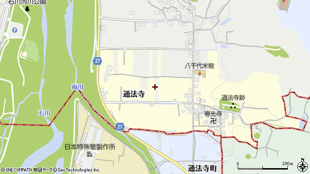 〒583-0843 大阪府羽曳野市通法寺の地図