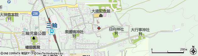 奈良県桜井市三輪302周辺の地図
