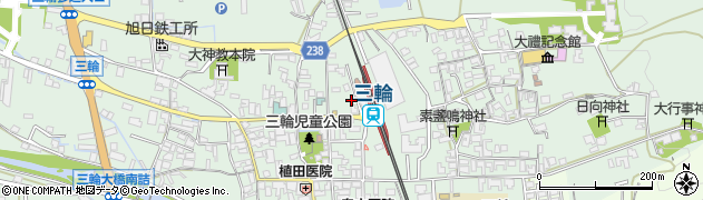 奈良県桜井市三輪381周辺の地図