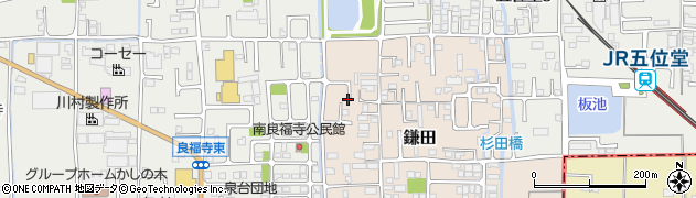 奈良県香芝市鎌田504-14周辺の地図