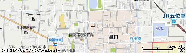 奈良県香芝市鎌田504-13周辺の地図