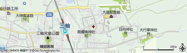 奈良県桜井市三輪358周辺の地図