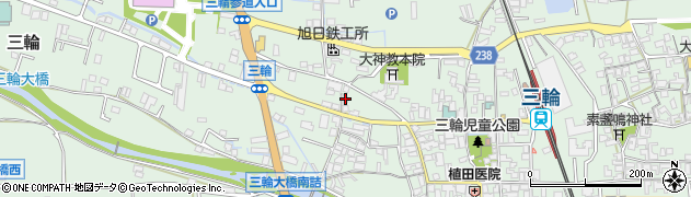 奈良県桜井市三輪414周辺の地図