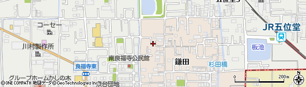 奈良県香芝市鎌田504-3周辺の地図