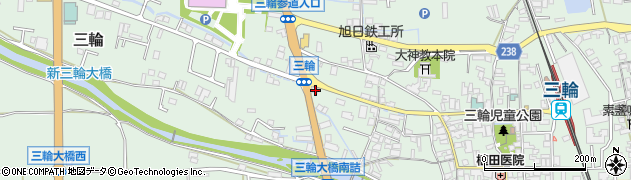 奈良県桜井市三輪432-3周辺の地図
