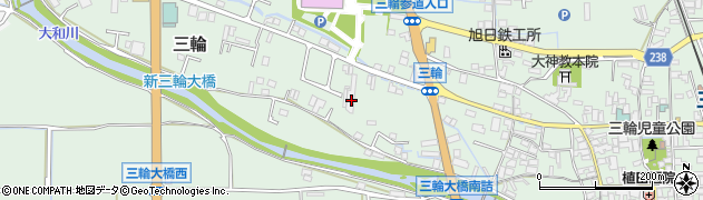 奈良県桜井市三輪428周辺の地図