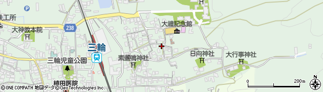 奈良県桜井市三輪348周辺の地図