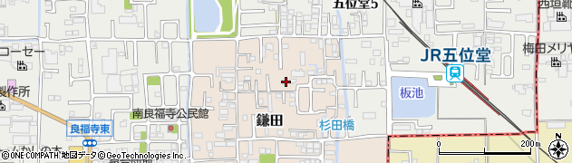 奈良県香芝市鎌田539周辺の地図