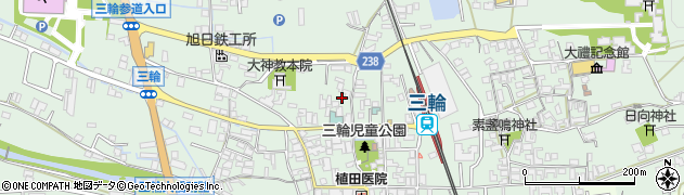 奈良県桜井市三輪1204周辺の地図