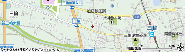 奈良県桜井市三輪1180周辺の地図