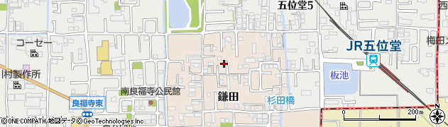 奈良県香芝市鎌田535周辺の地図