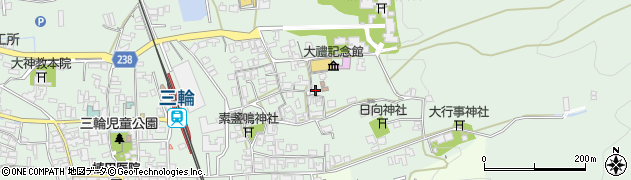 奈良県桜井市三輪307周辺の地図