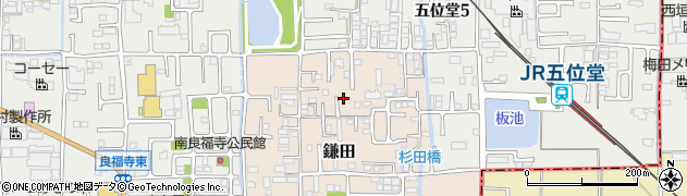 奈良県香芝市鎌田535-10周辺の地図