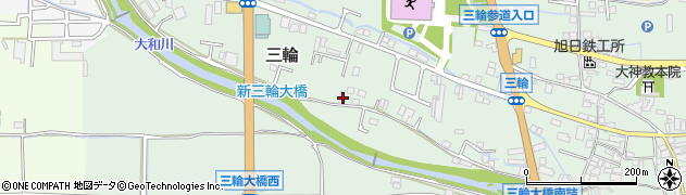 奈良県桜井市三輪1027周辺の地図