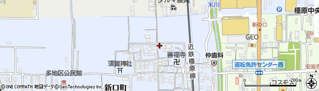 奈良県橿原市新口町418周辺の地図
