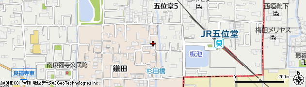 奈良県香芝市鎌田561周辺の地図