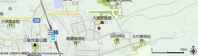 奈良県桜井市三輪326周辺の地図