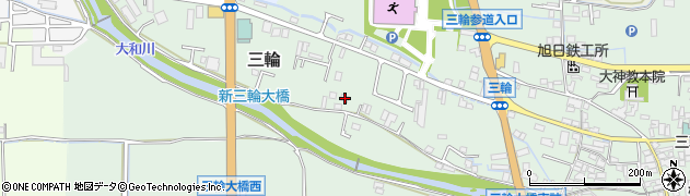 奈良県桜井市三輪1020周辺の地図